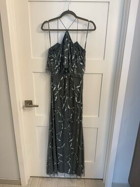 dress with beads Jasmin Bead-Embellished Tulle Midi Dress